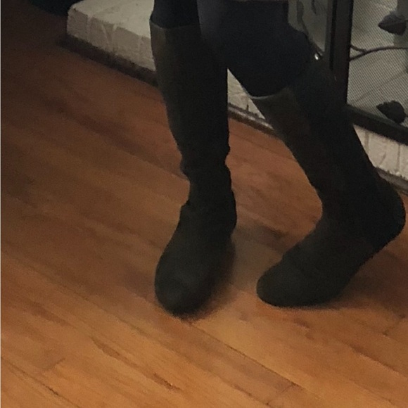 Longchamp Suede Riding Boots | Brownish Green | Size 8 - Picture 7 of 8